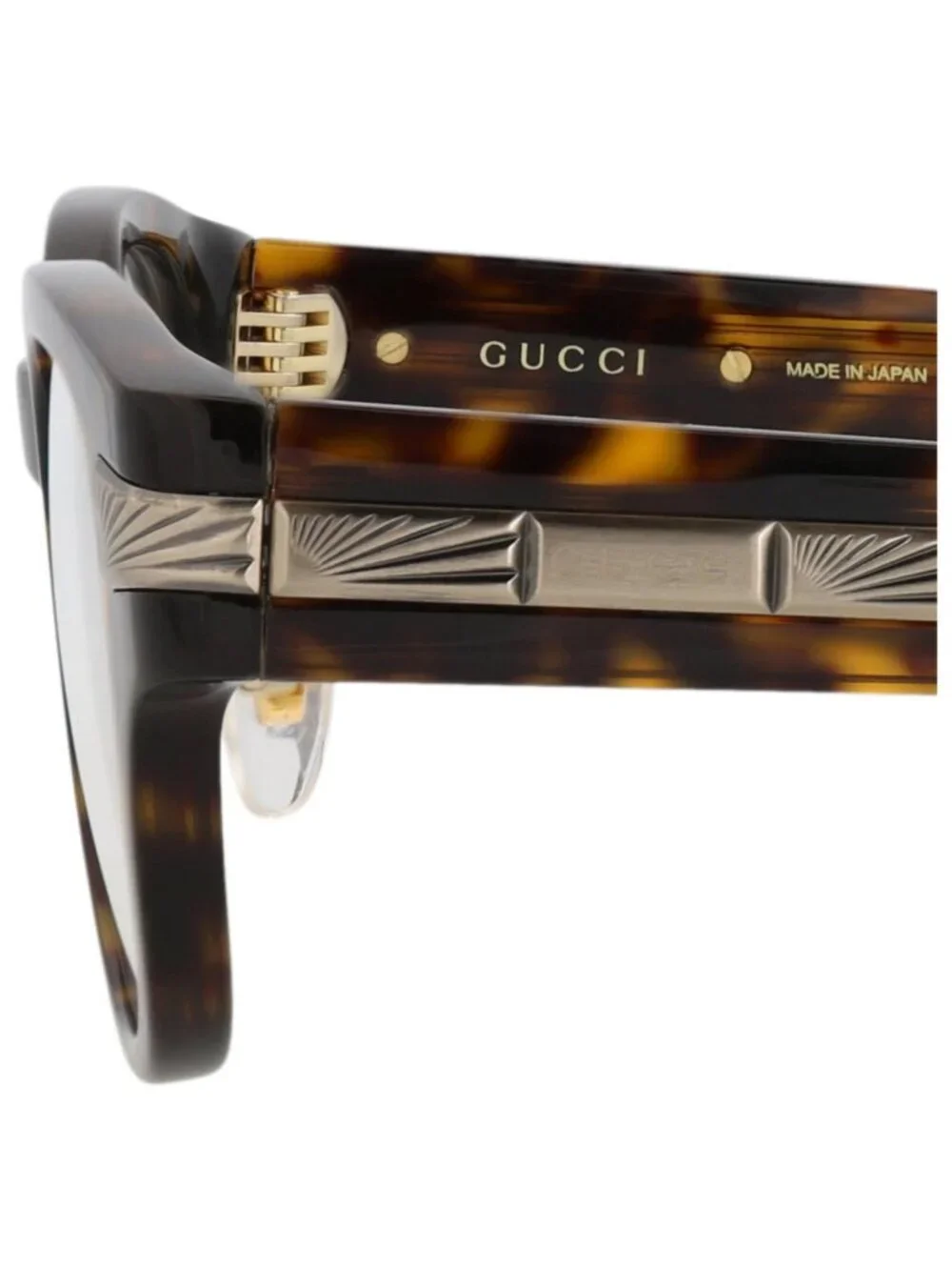 New Gucci Women's Eyeglasses Round Oval Recycled Acetate Frame Havana Havana